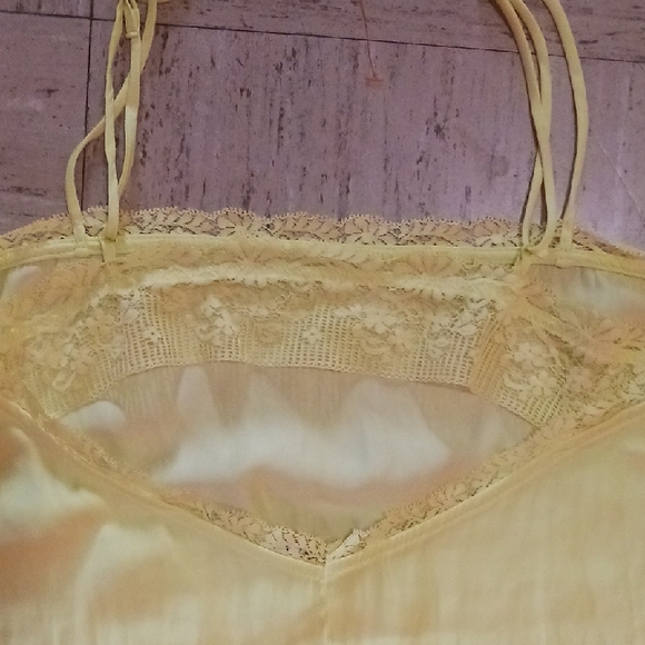 Free People Yellow Lace Trim Cami Top - Picture 5 of 6